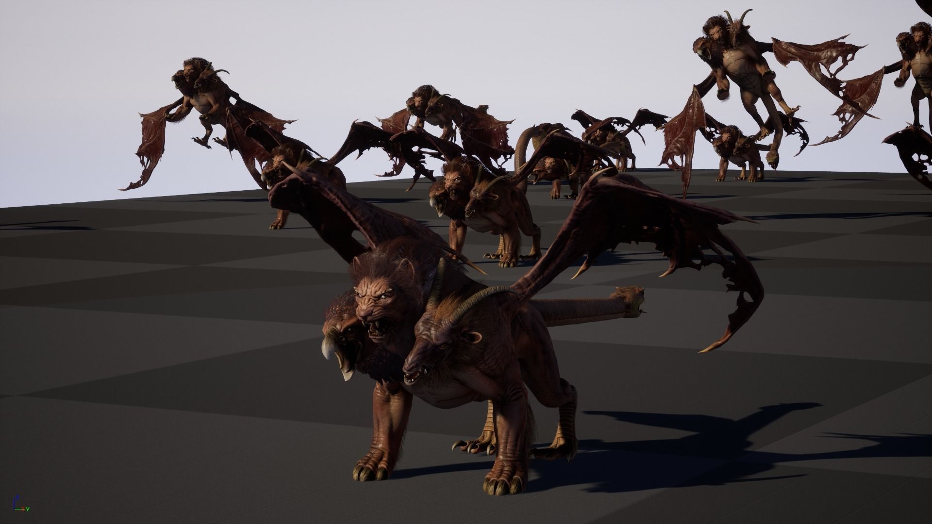 Chimera dragon Low-poly 3D model_39