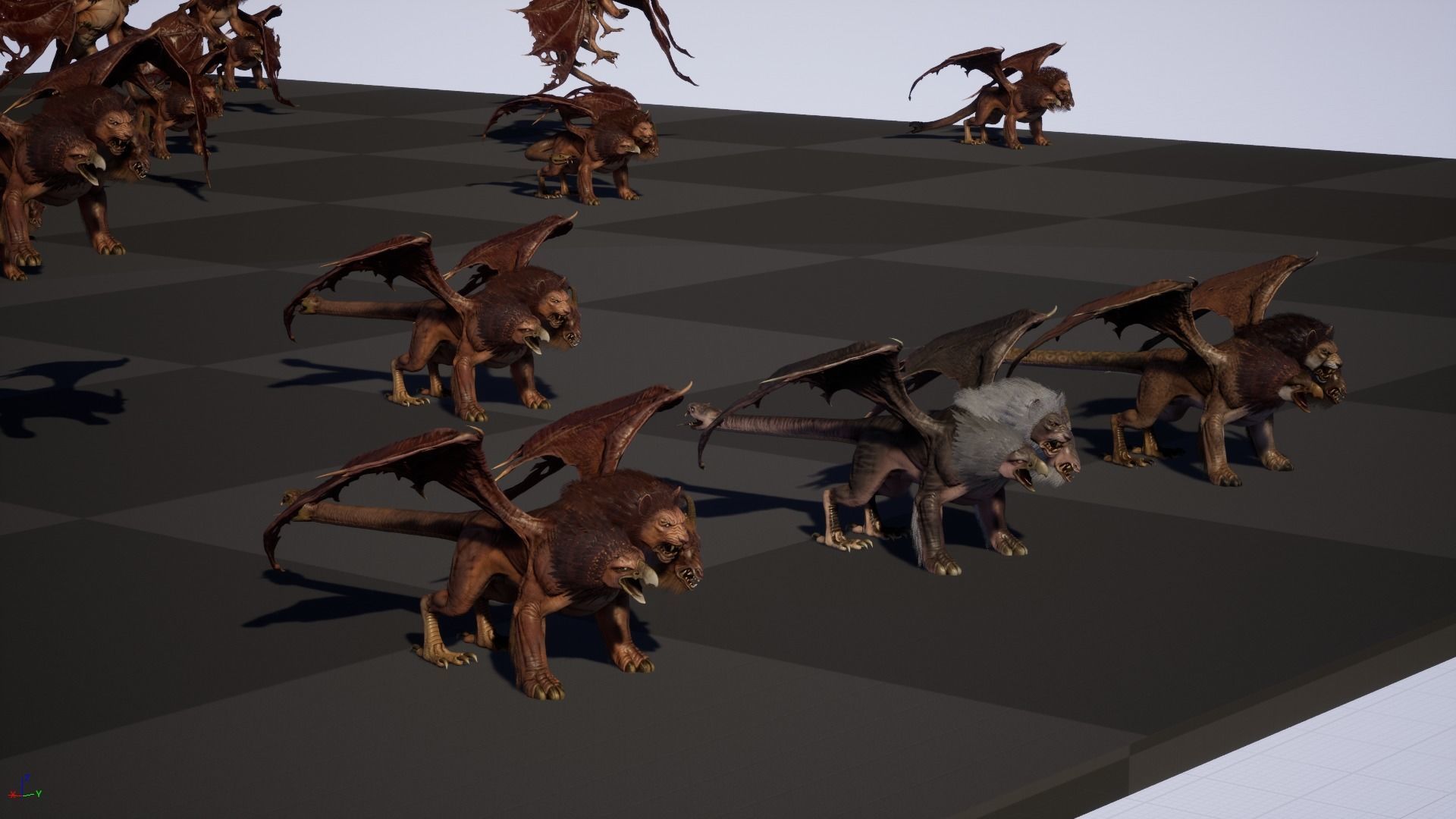 Chimera dragon Low-poly 3D model_35