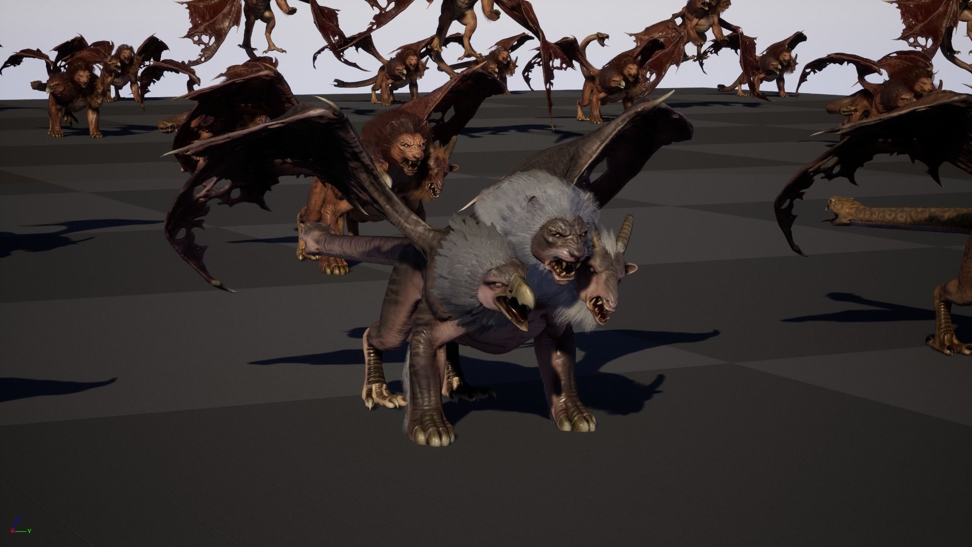 Chimera dragon Low-poly 3D model_37