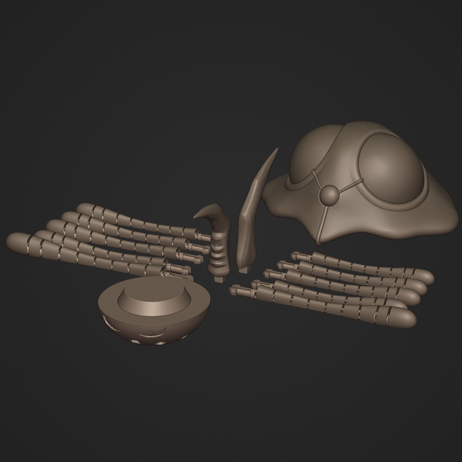 Pokemon Flexi Tentacruel articulated 3D print model_4