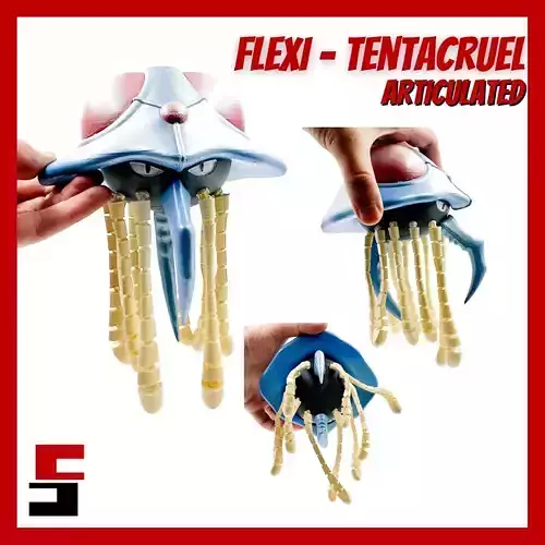 Pokemon Flexi Tentacruel articulated 3D print model