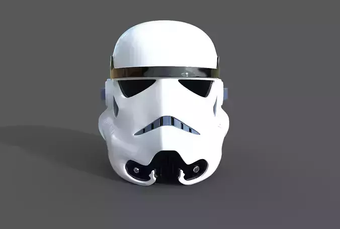 DIY star wars stormtrooper helmet Low-poly 3D model