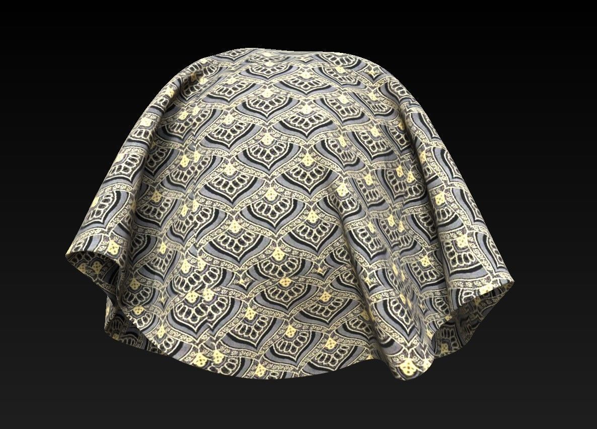 10 Fabric Patterns Seamless and Tileable Vol  5 Low-poly 3D model_4