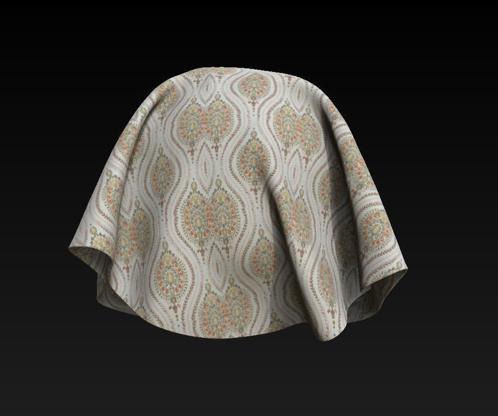 10 Fabric Patterns Seamless and Tileable Vol  5 Low-poly 3D model_2