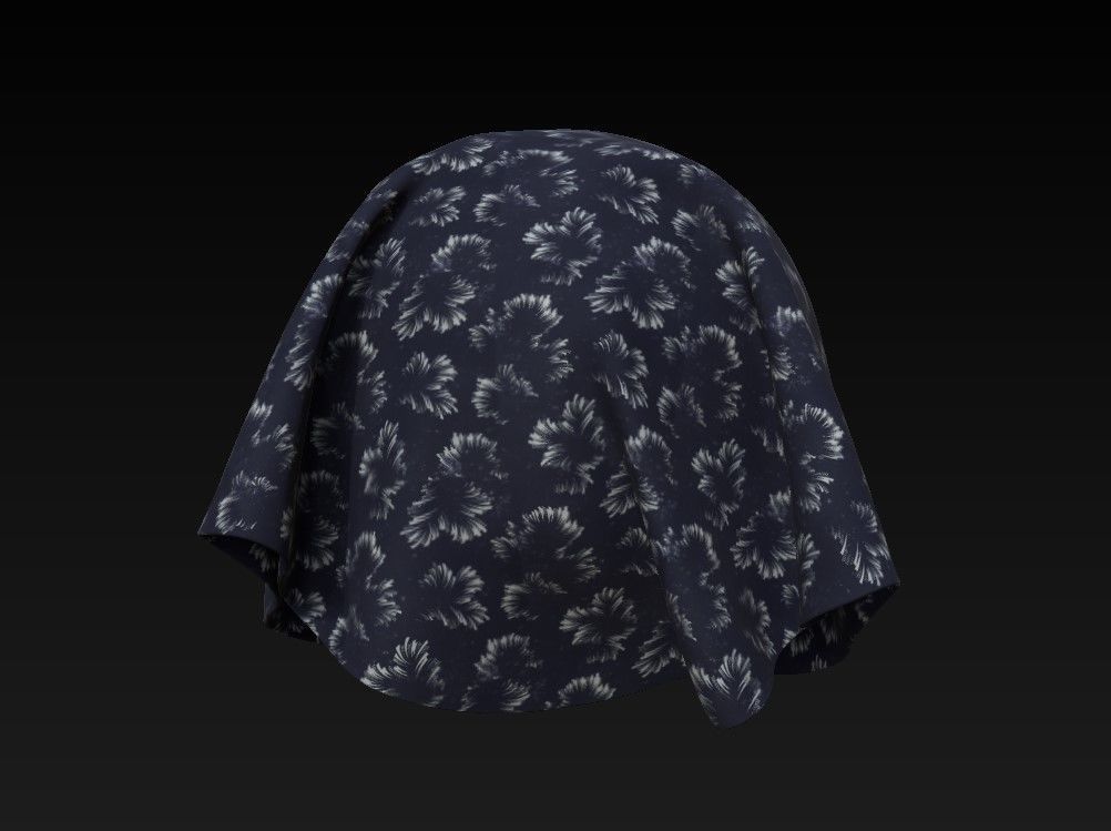 10 Fabric Patterns Seamless and Tileable Vol  5 Low-poly 3D model_3