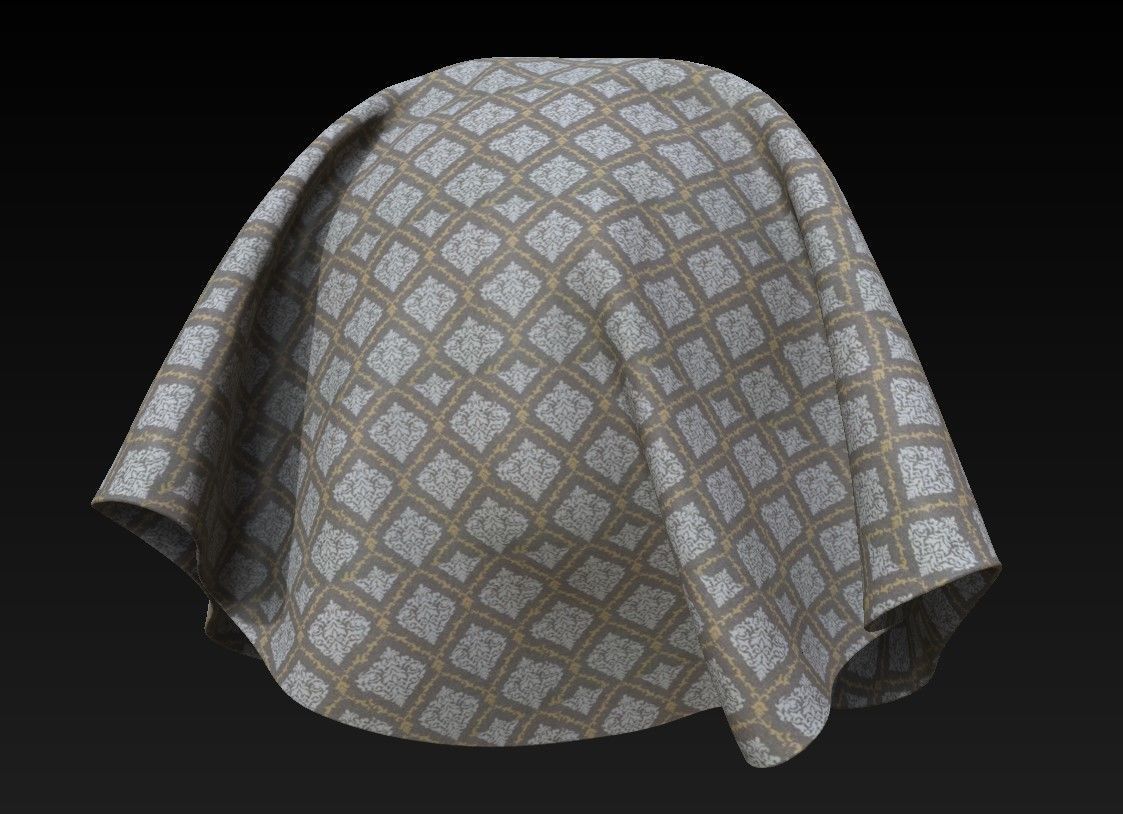 10 Fabric Patterns Seamless and Tileable Vol  5 Low-poly 3D model_5