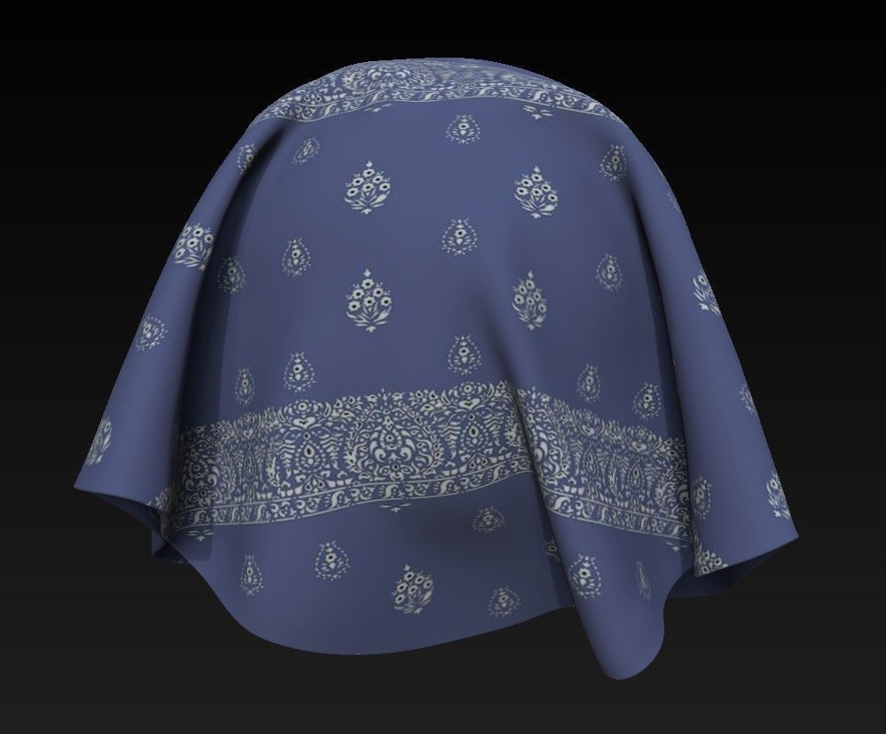 10 Fabric Patterns Seamless and Tileable Vol  5 Low-poly 3D model_9