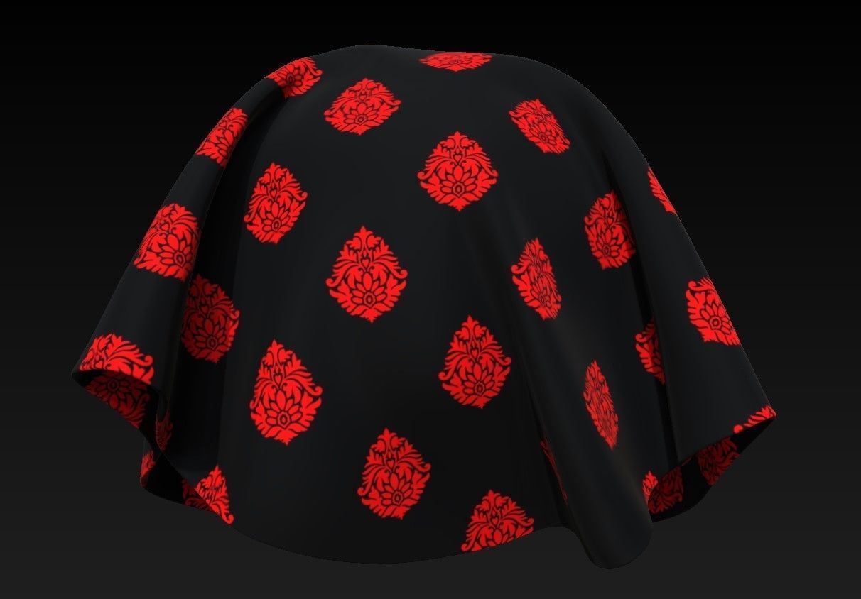 10 Fabric Patterns Seamless and Tileable Vol  5 Low-poly 3D model_10
