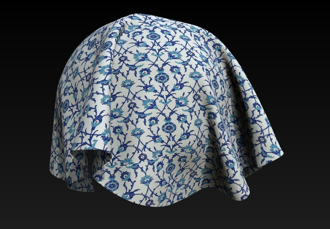 10 Fabric Patterns Seamless and Tileable Vol  5 Low-poly 3D model_1