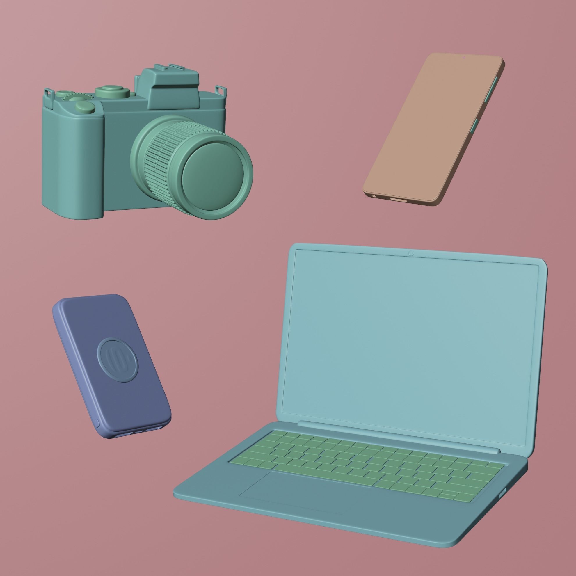 4in1 Gadgets 3D model_1