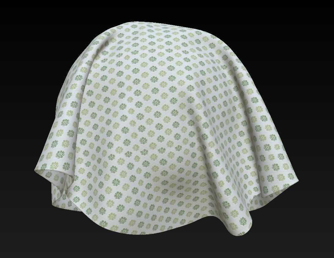 10 Fabric Patterns Seamless and Tileable Vol 6 Low-poly 3D model_3