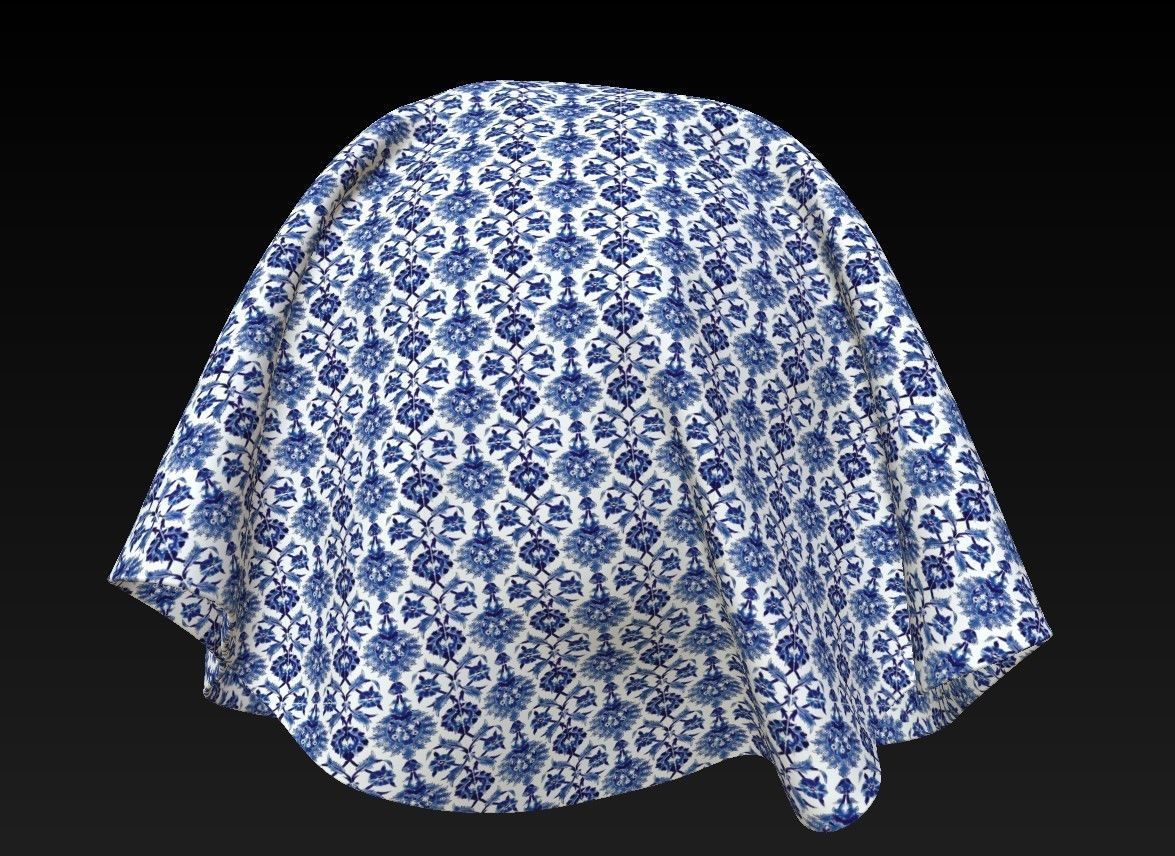 10 Fabric Patterns Seamless and Tileable Vol 6 Low-poly 3D model_4