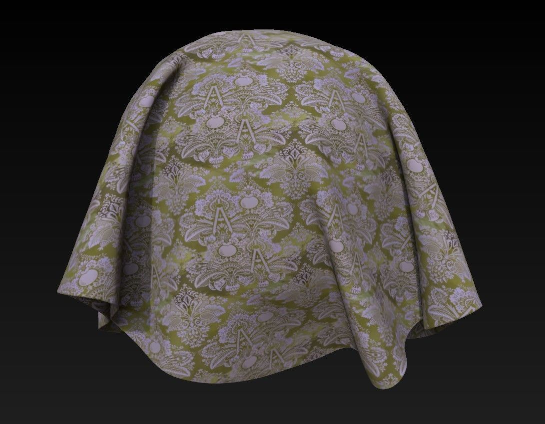 10 Fabric Patterns Seamless and Tileable Vol 6 Low-poly 3D model_6