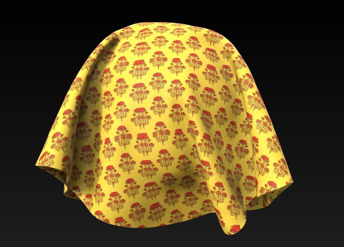 10 Fabric Patterns Seamless and Tileable Vol 6 Low-poly 3D model_2