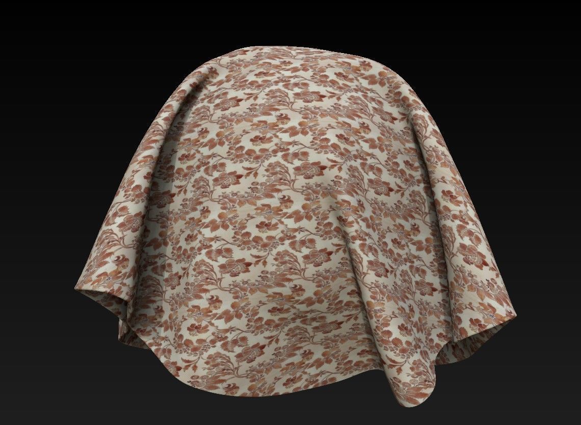 10 Fabric Patterns Seamless and Tileable Vol 6 Low-poly 3D model_10