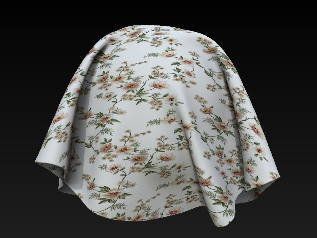 10 Fabric Patterns Seamless and Tileable Vol 6 Low-poly 3D model_9