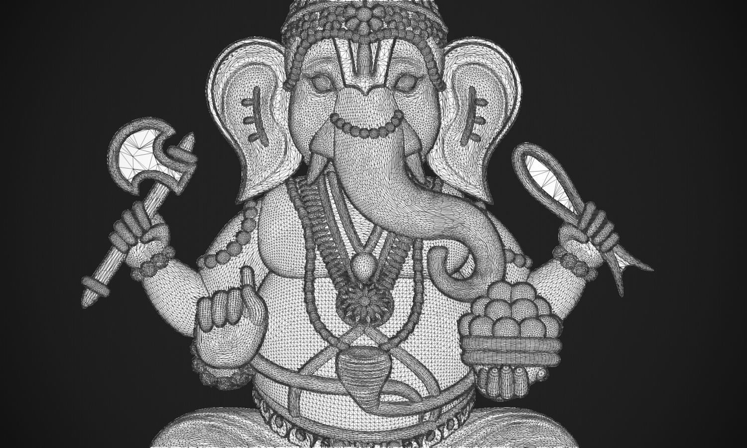 Ganesha Relief 3D print model_8