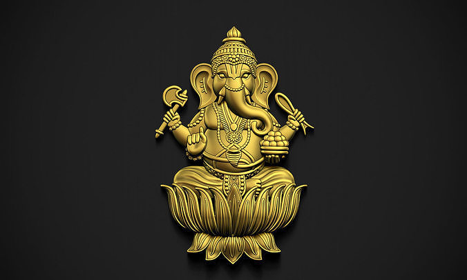 Ganesha Relief 3D print model