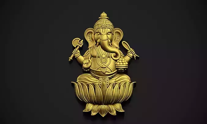 Ganesha Relief 3D print model
