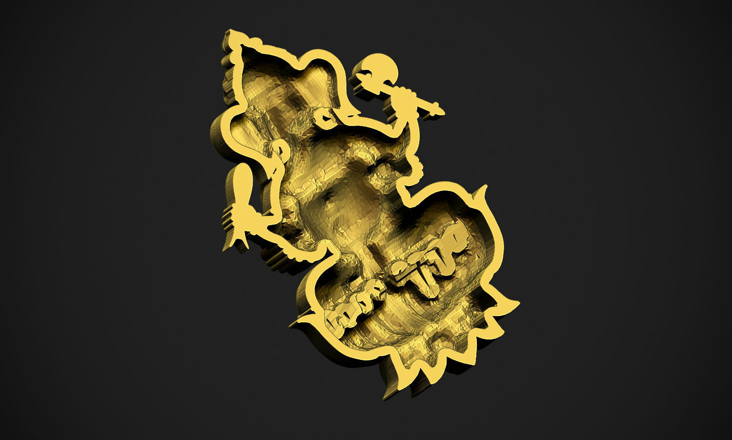 Ganesha Relief 3D print model_5
