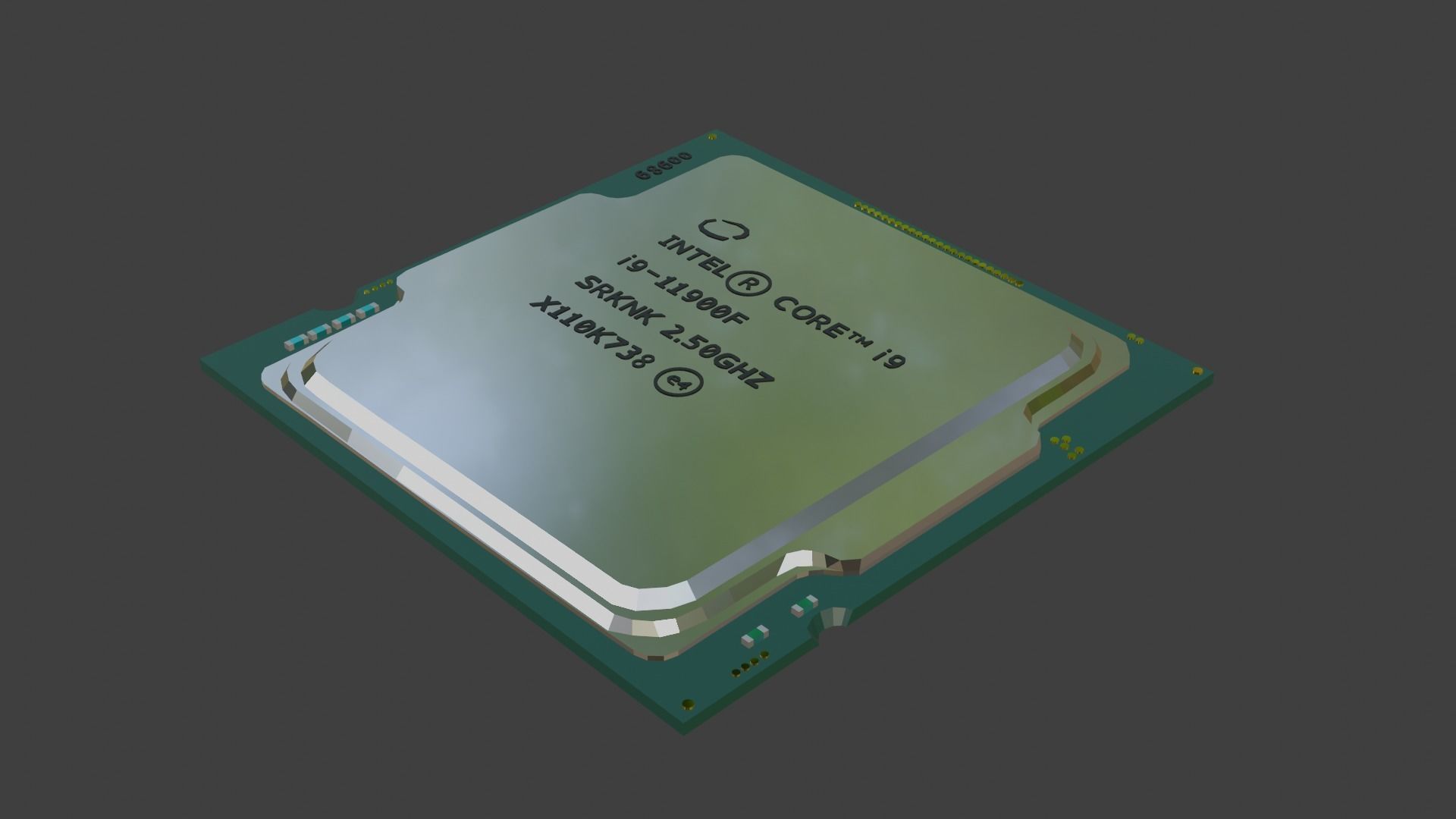 CPU Game ready intel Low-poly 3D model_1