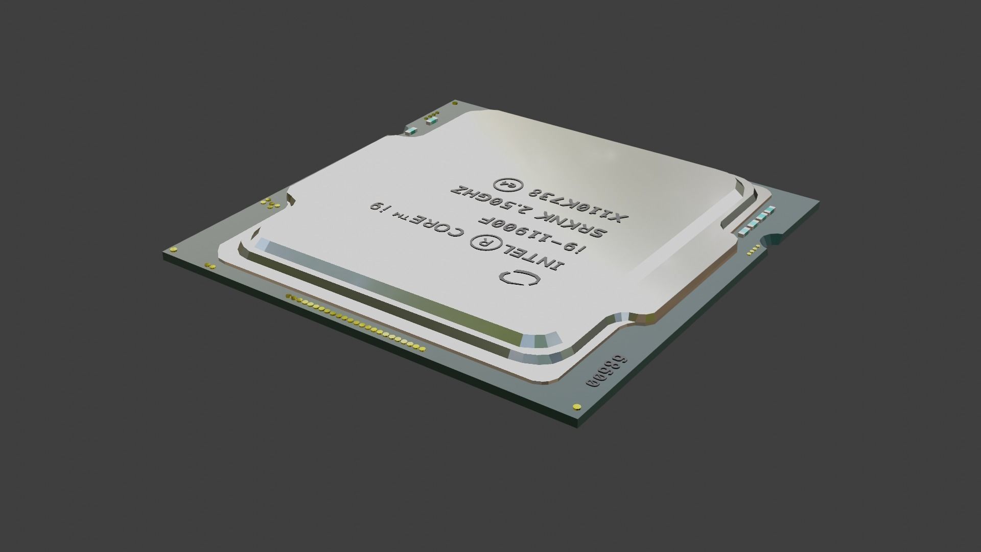 CPU Game ready intel Low-poly 3D model_2