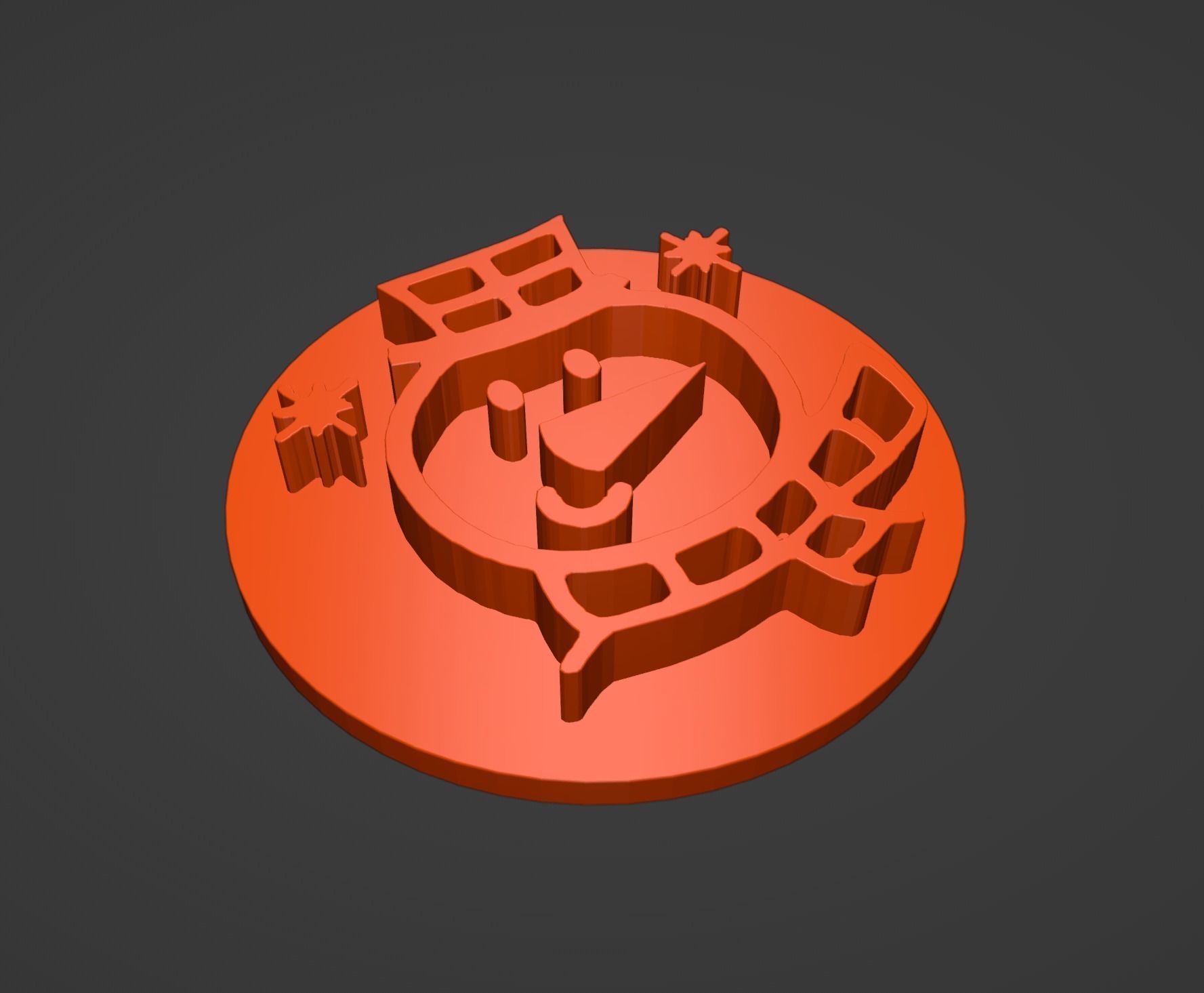 Snowman Christmas Cookie Stamp 3D print model_5