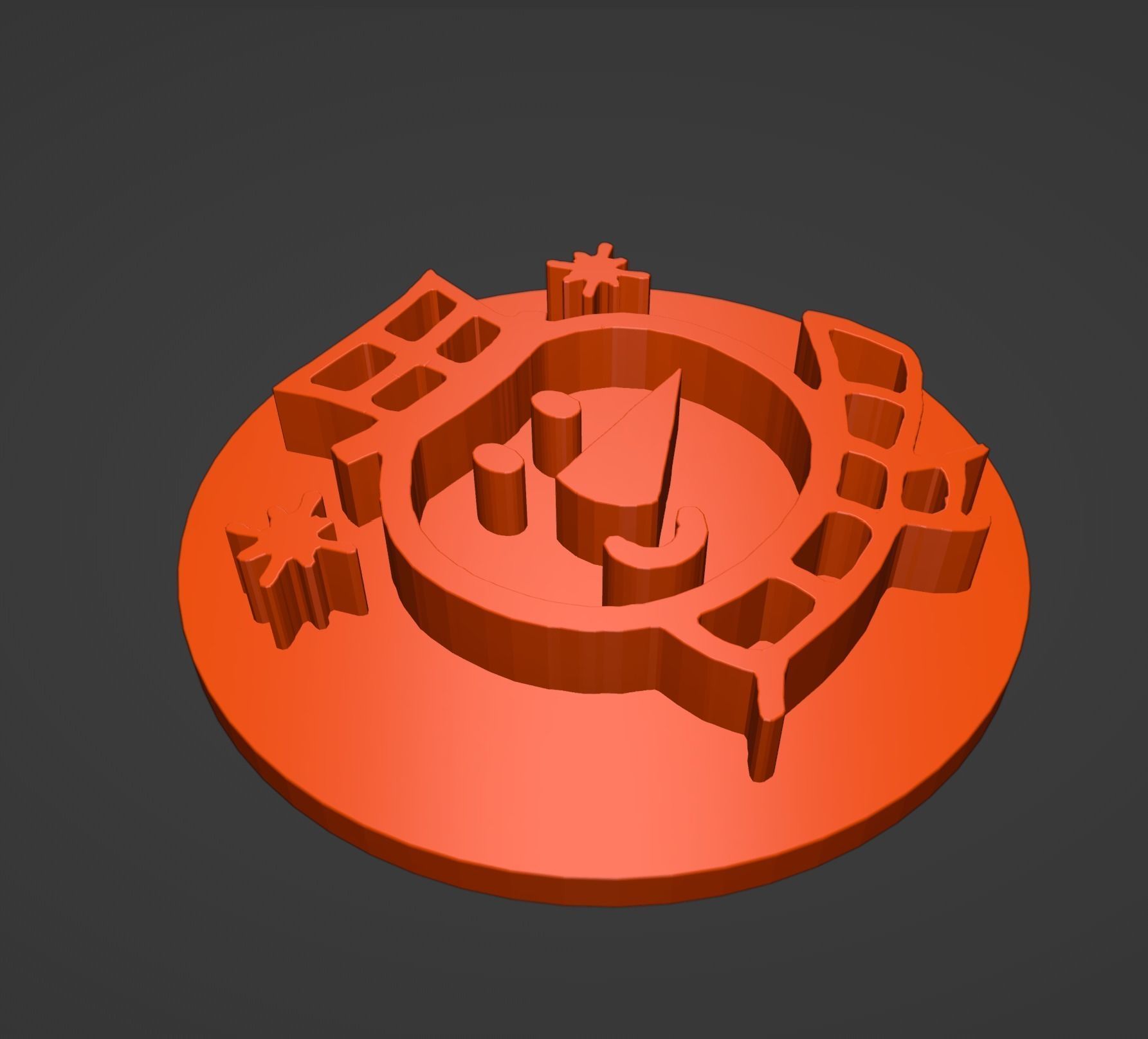 Snowman Christmas Cookie Stamp 3D print model_4