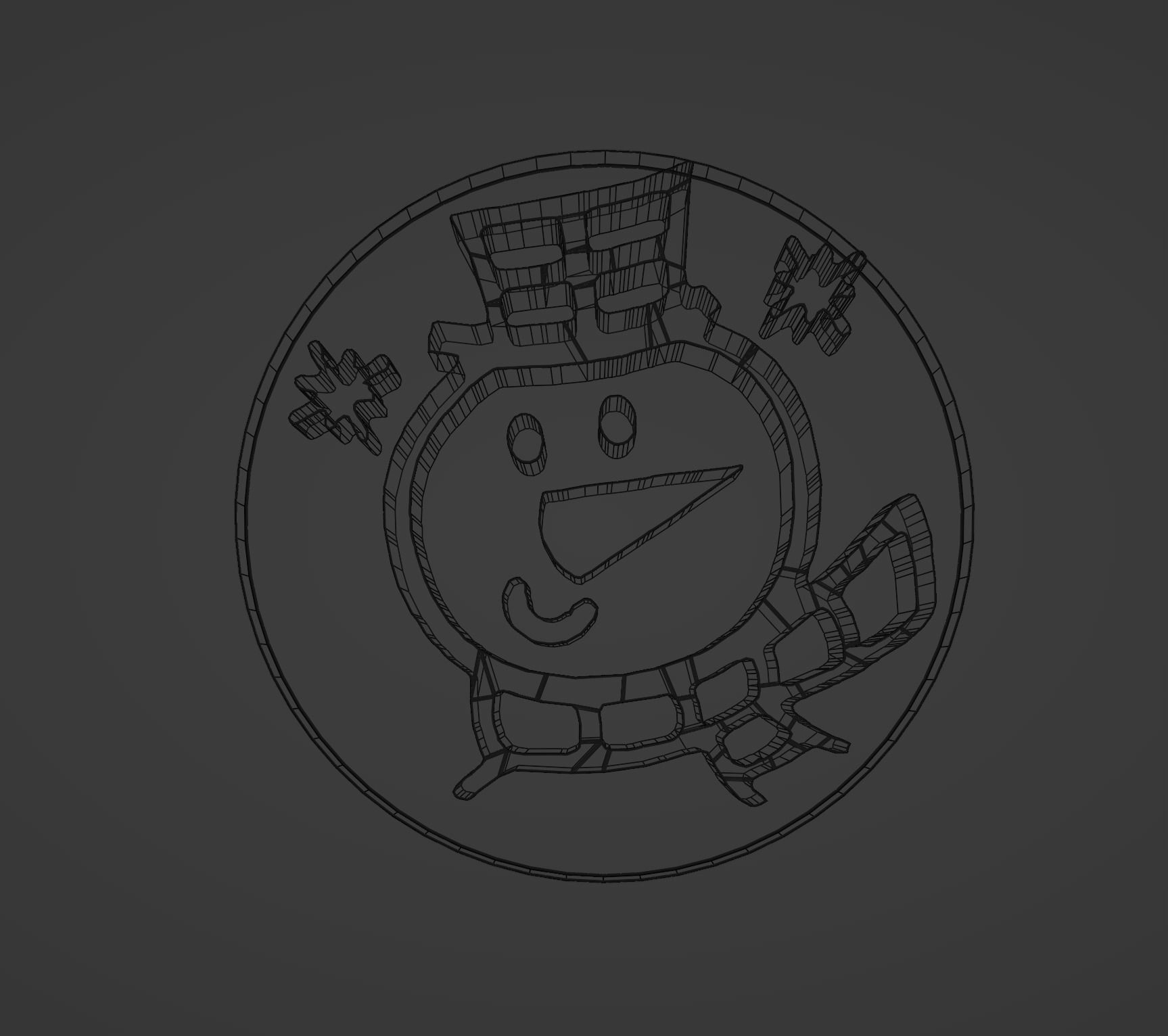 Snowman Christmas Cookie Stamp 3D print model_7