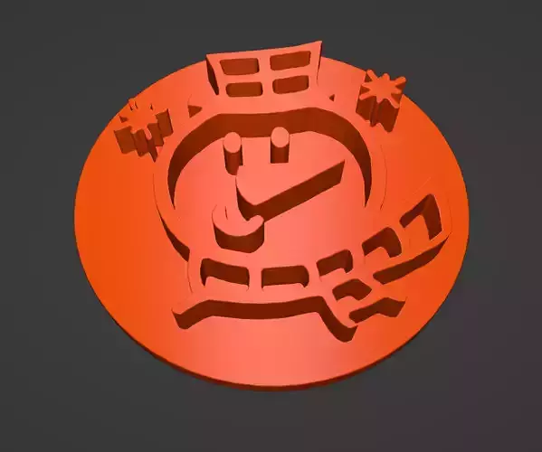 Snowman Christmas Cookie Stamp 3D print model