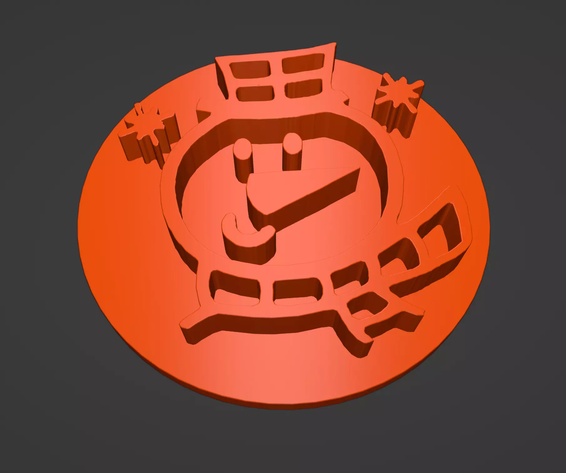 Snowman Christmas Cookie Stamp 3D print model_0