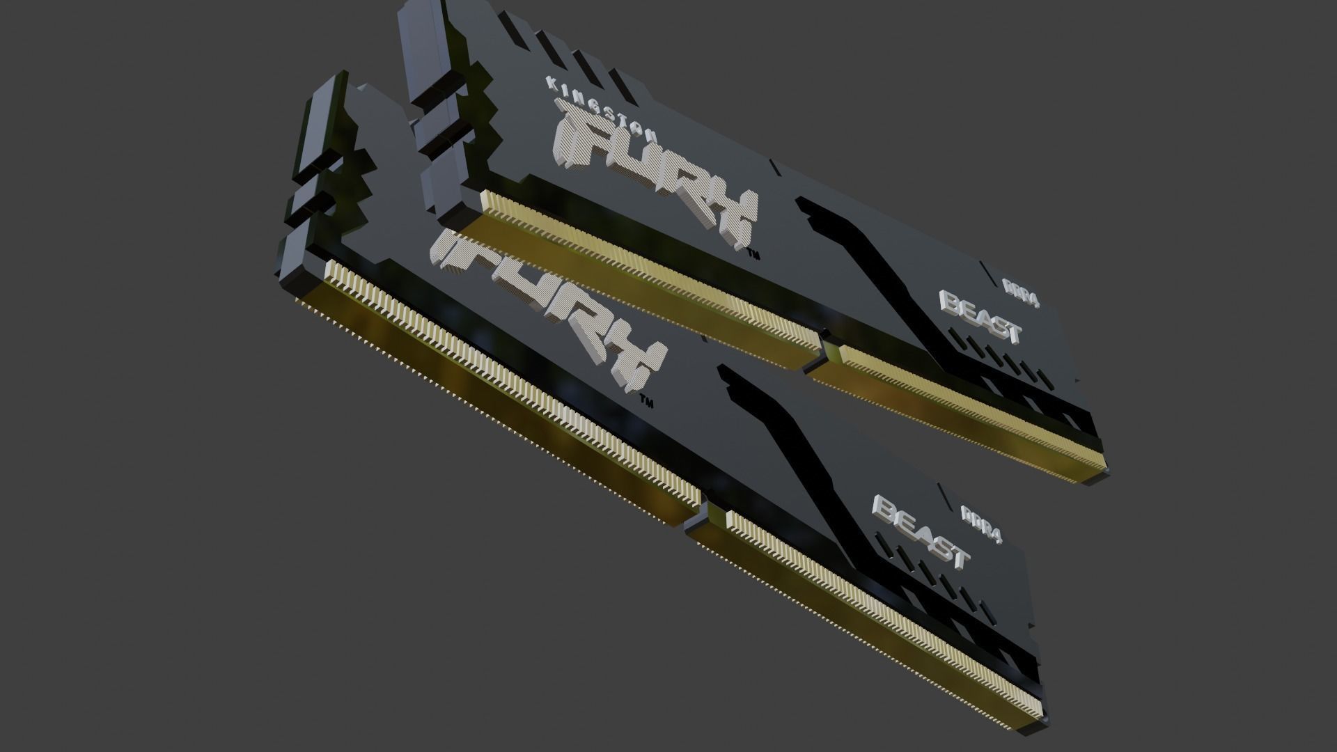Fury game ready beast DDR4 Low-poly 3D model_1
