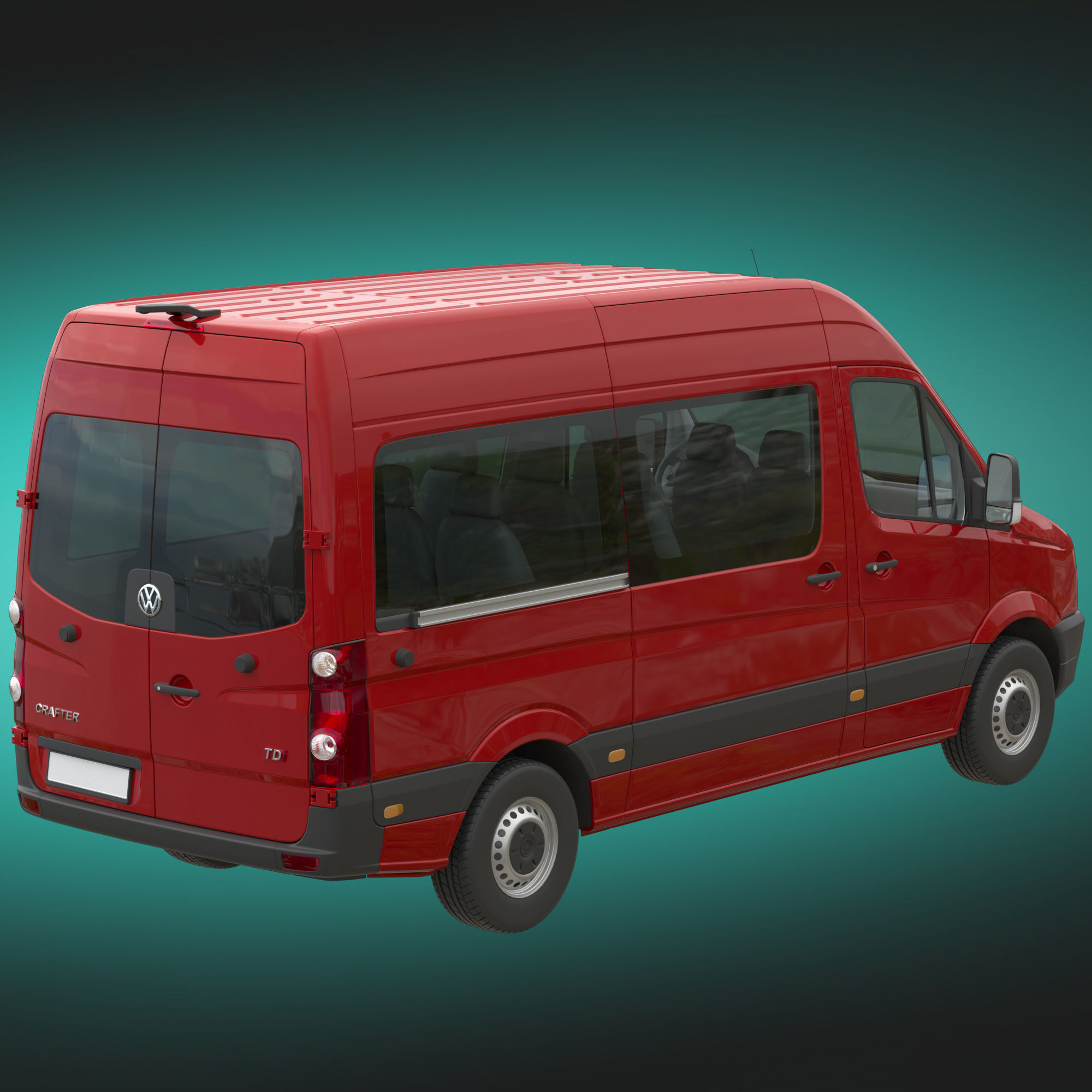 VW Crafter 2011 minibus L2H2 3D model_4