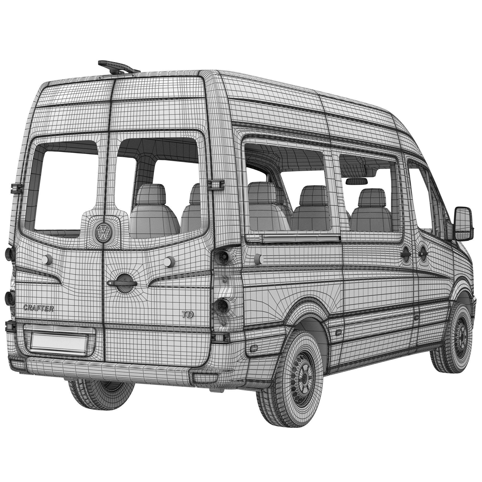 VW Crafter 2011 minibus L2H2 3D model_14