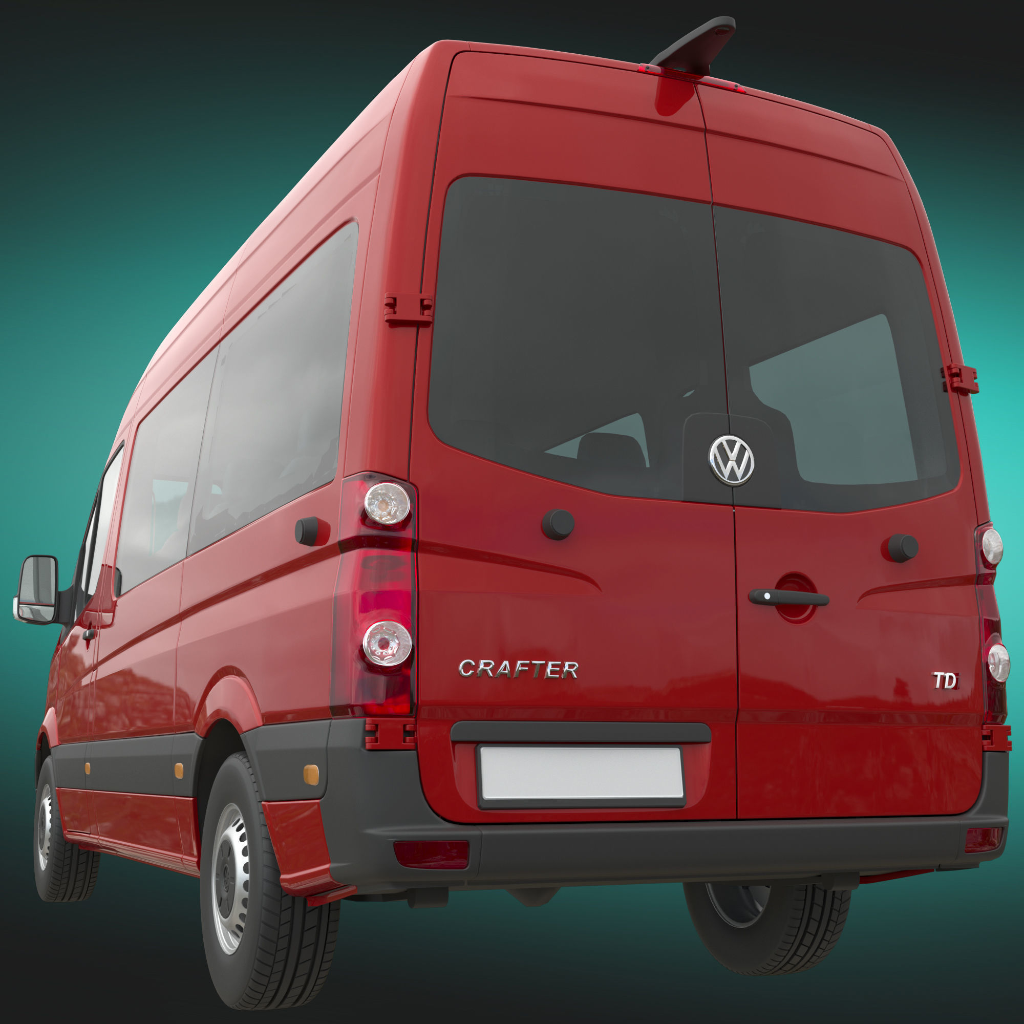 VW Crafter 2011 minibus L2H2 3D model_3