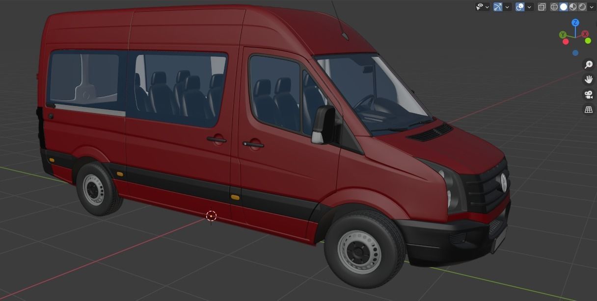 VW Crafter 2011 minibus L2H2 3D model_22