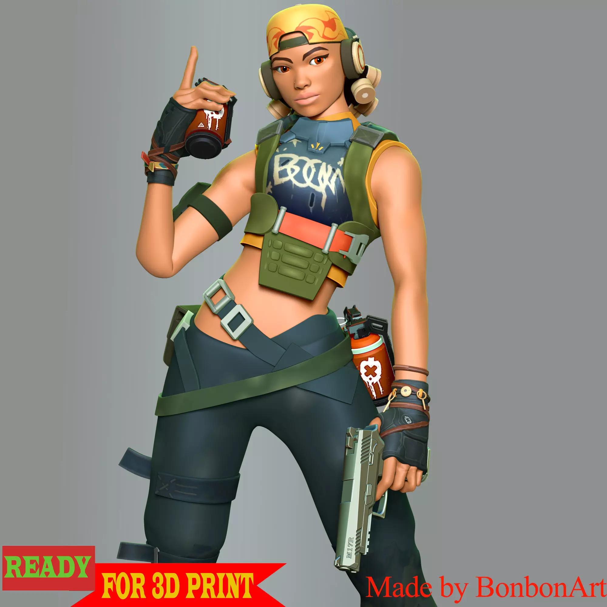 Raze - Valorant 3D print model