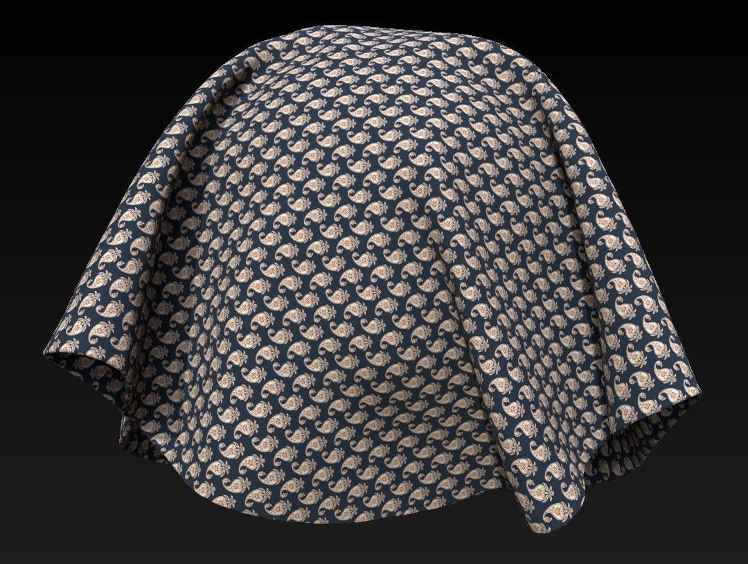 10 Fabric Patterns Seamless and Tileable Vol 7 Low-poly 3D model_2