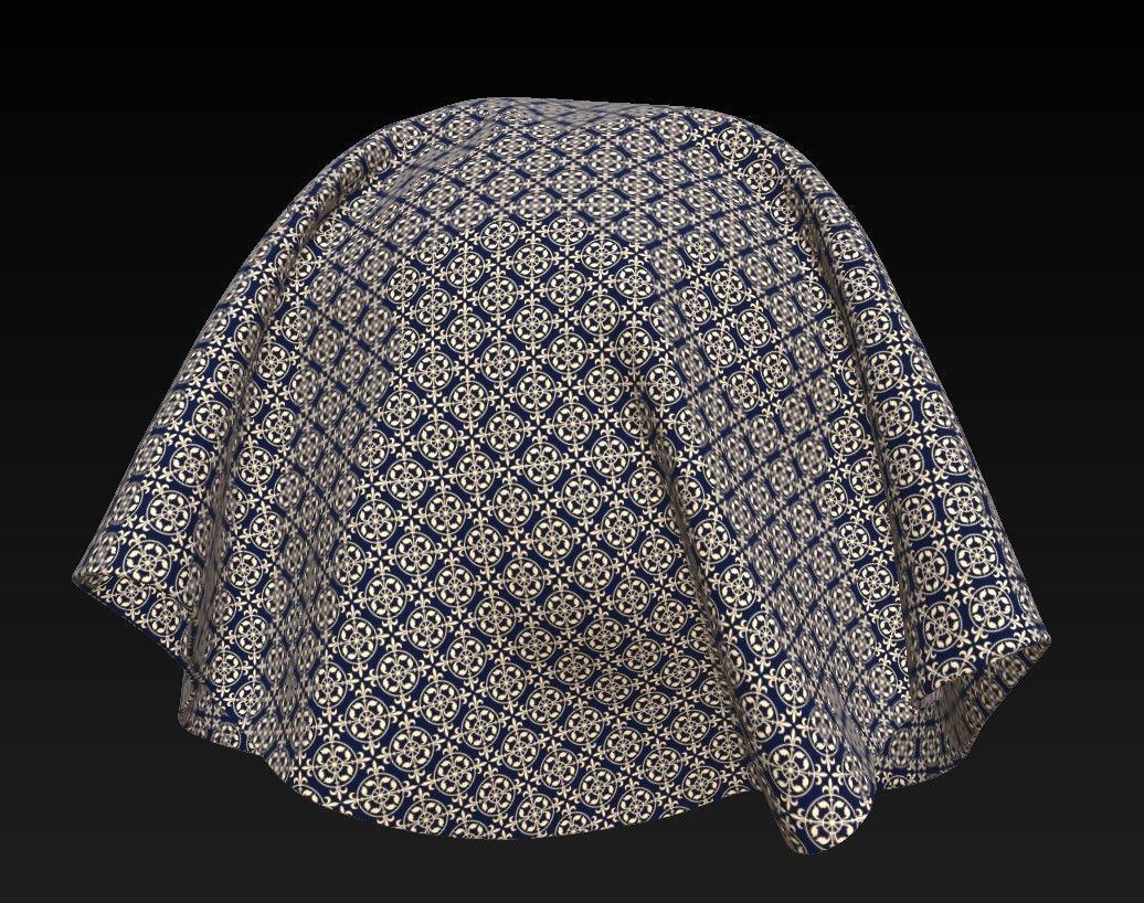 10 Fabric Patterns Seamless and Tileable Vol 7 Low-poly 3D model_8
