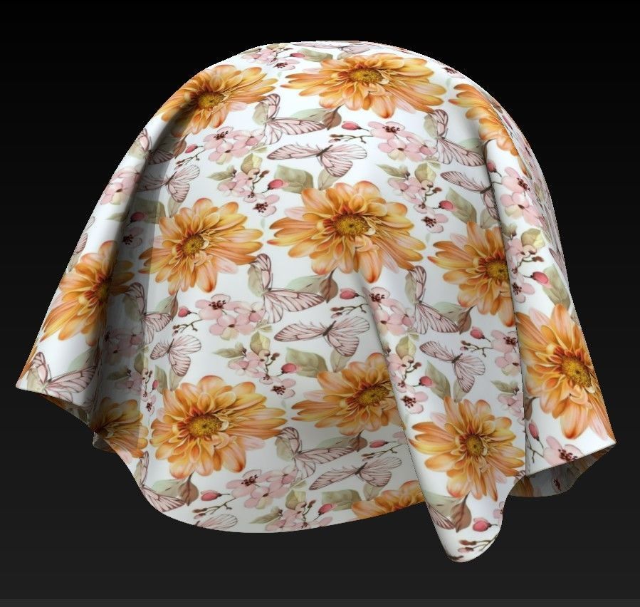 10 Fabric Patterns Seamless and Tileable Vol 7 Low-poly 3D model_7