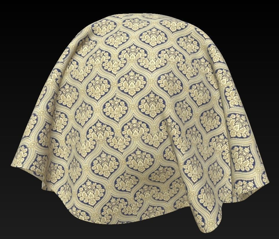 10 Fabric Patterns Seamless and Tileable Vol 7 Low-poly 3D model_10