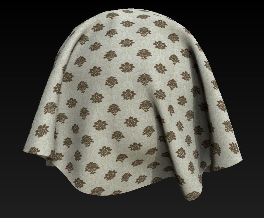 10 Fabric Patterns Seamless and Tileable Vol 7 Low-poly 3D model_5