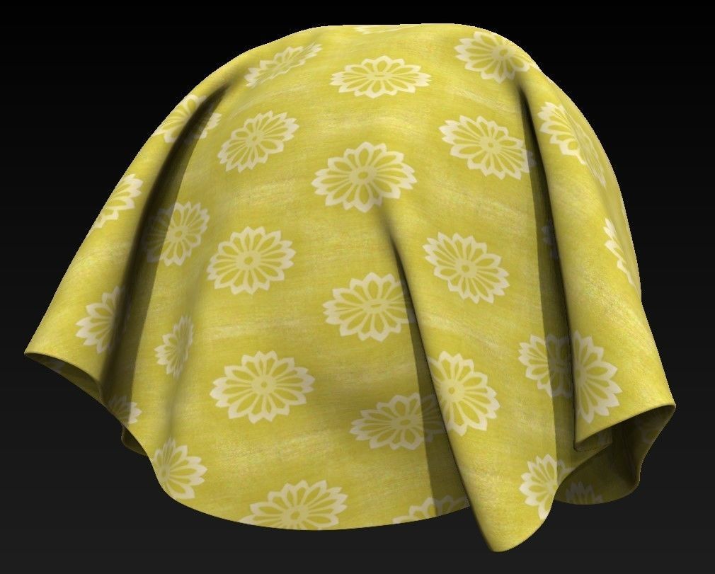 10 Fabric Patterns Seamless and Tileable Vol 7 Low-poly 3D model_4