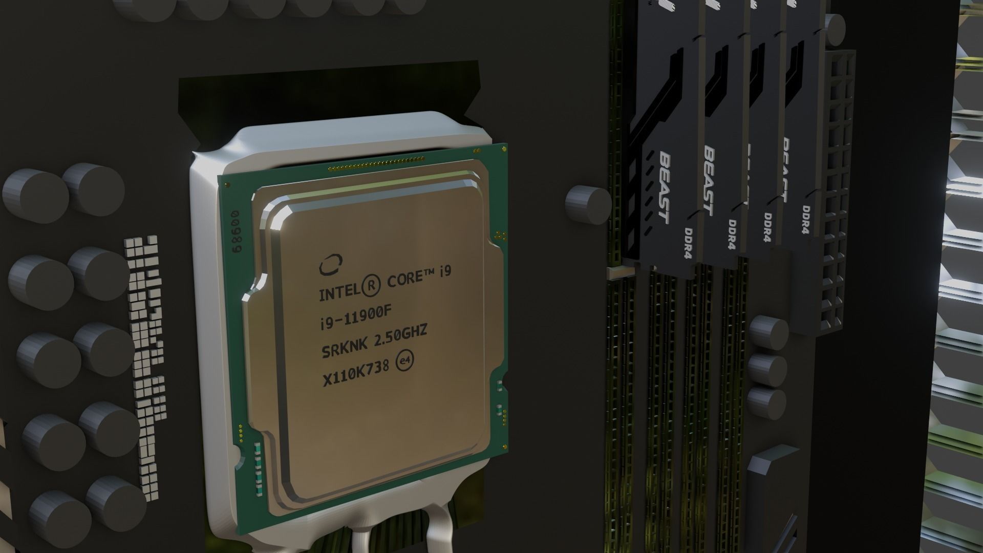 the pc i made 1 week Low-poly 3D model_2