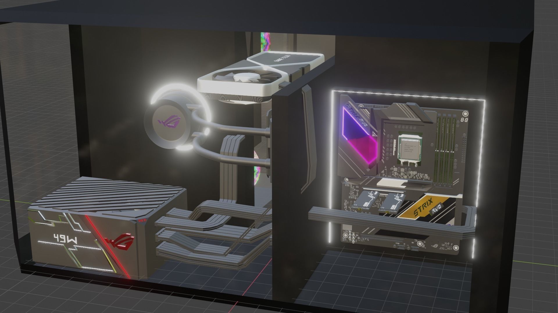 the pc i made 1 week Low-poly 3D model_5