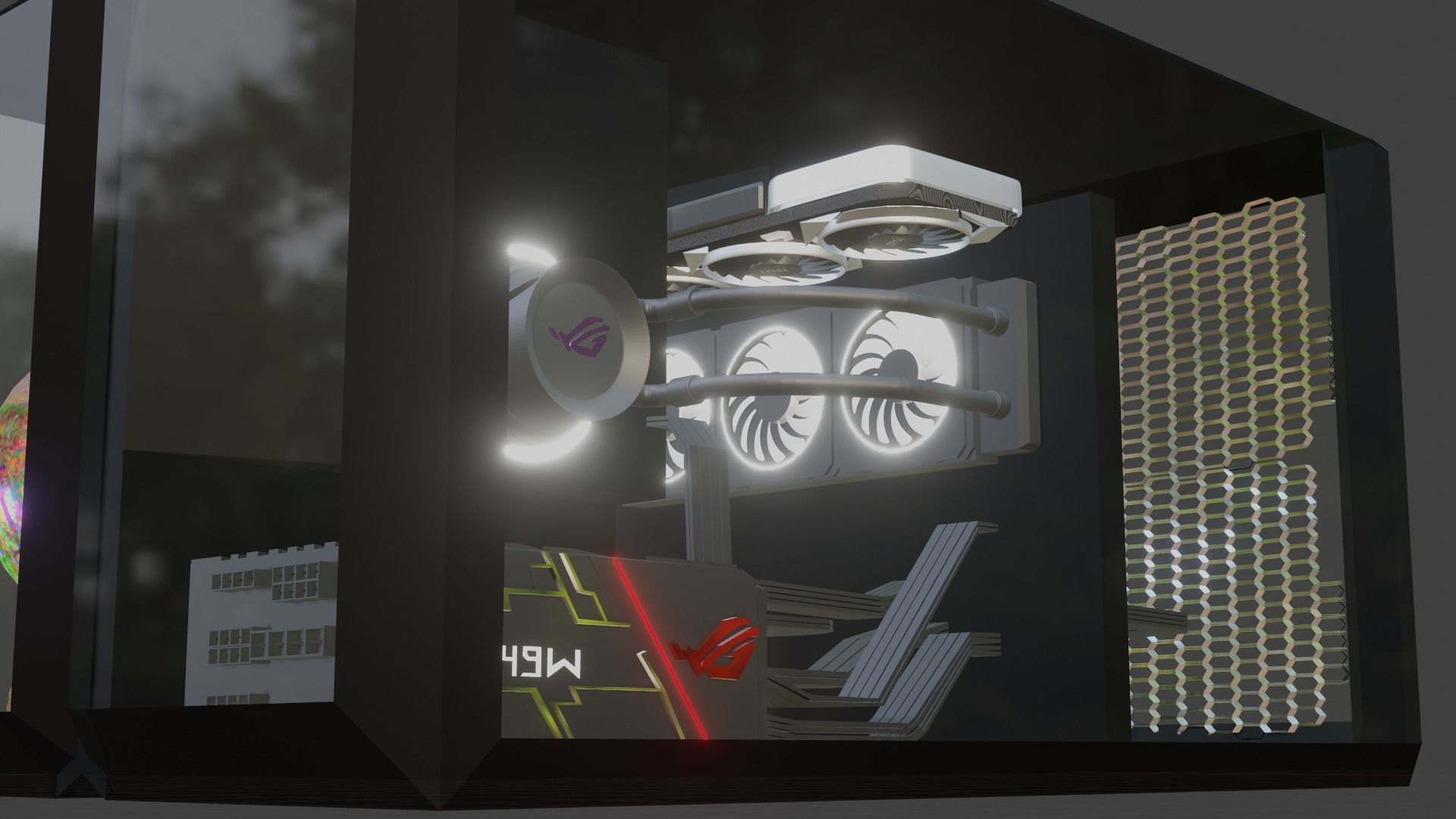 the pc i made 1 week Low-poly 3D model_8