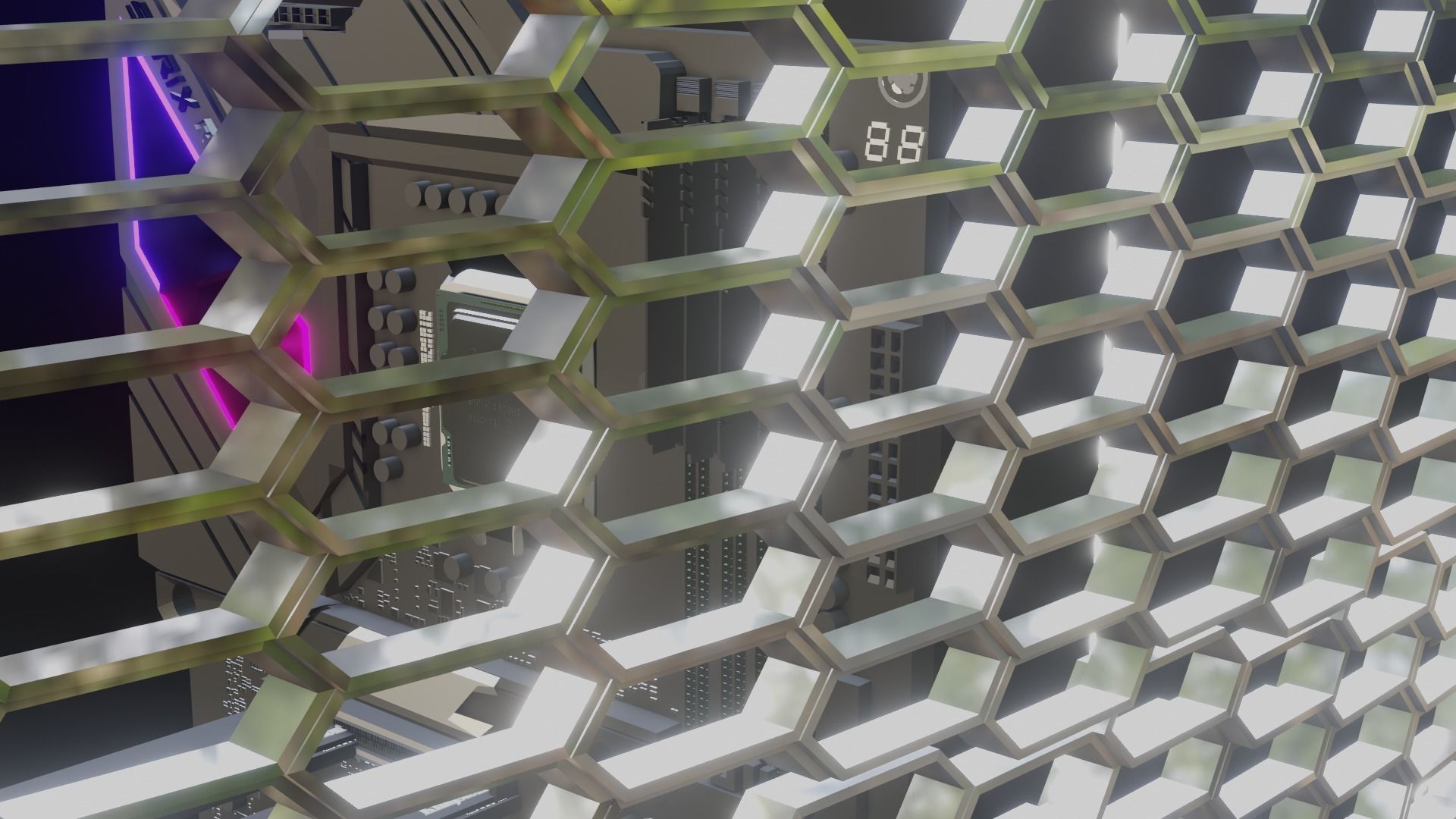 the pc i made 1 week Low-poly 3D model_3