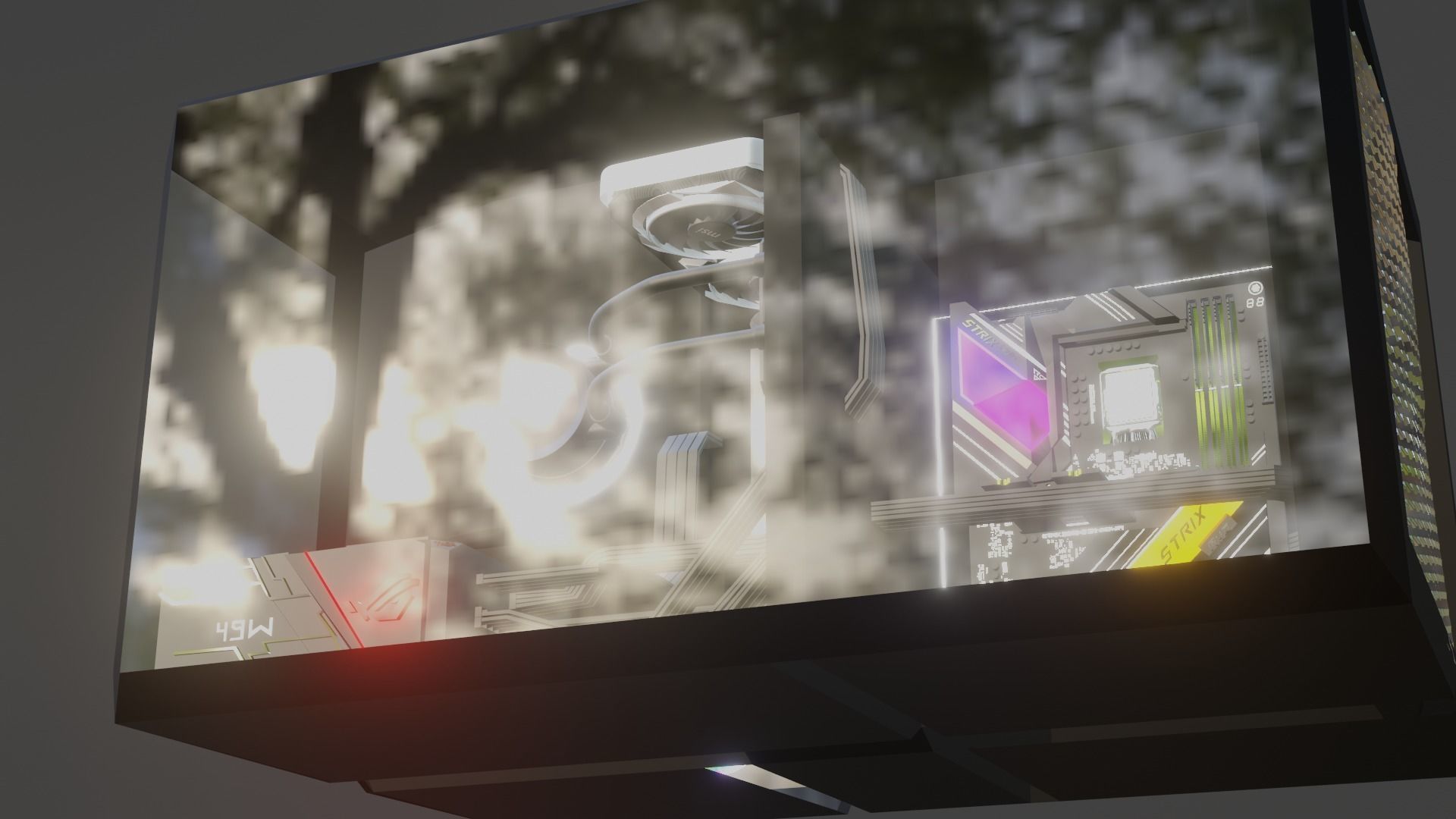 the pc i made 1 week Low-poly 3D model_9