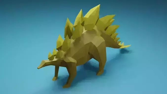Low-poly 3d dino model dinosaur