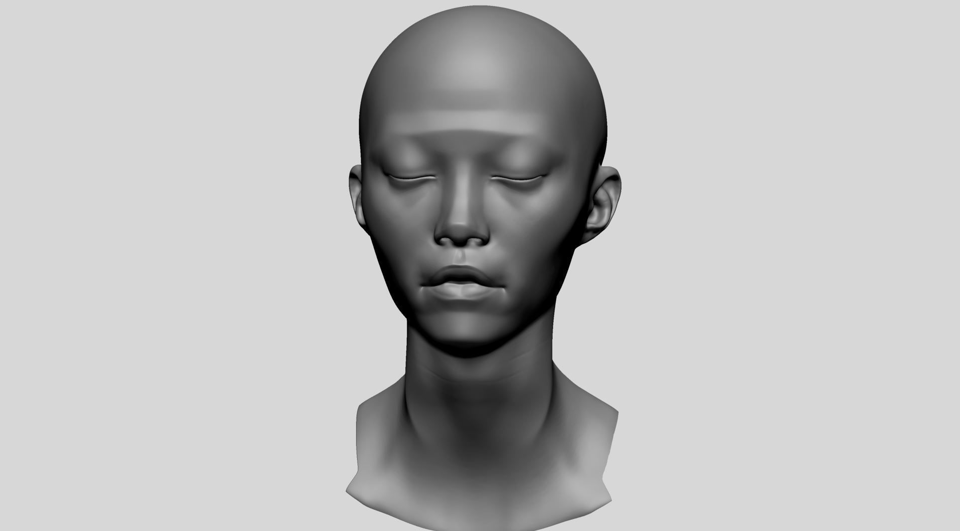 Female Head - Base Anatomy 3D model_6
